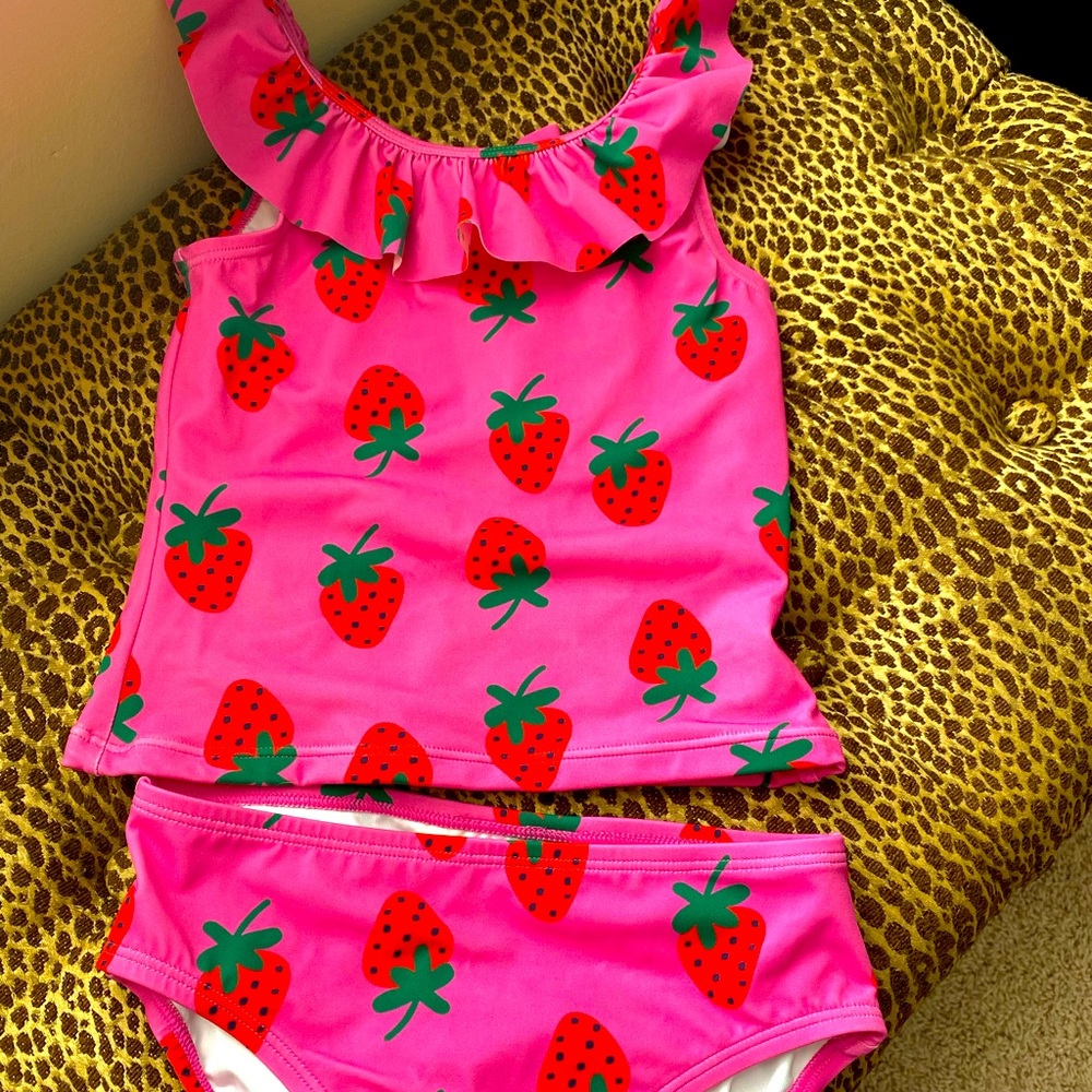 Hanna Andersson Strawberry Tankini Swimsuit NWT!